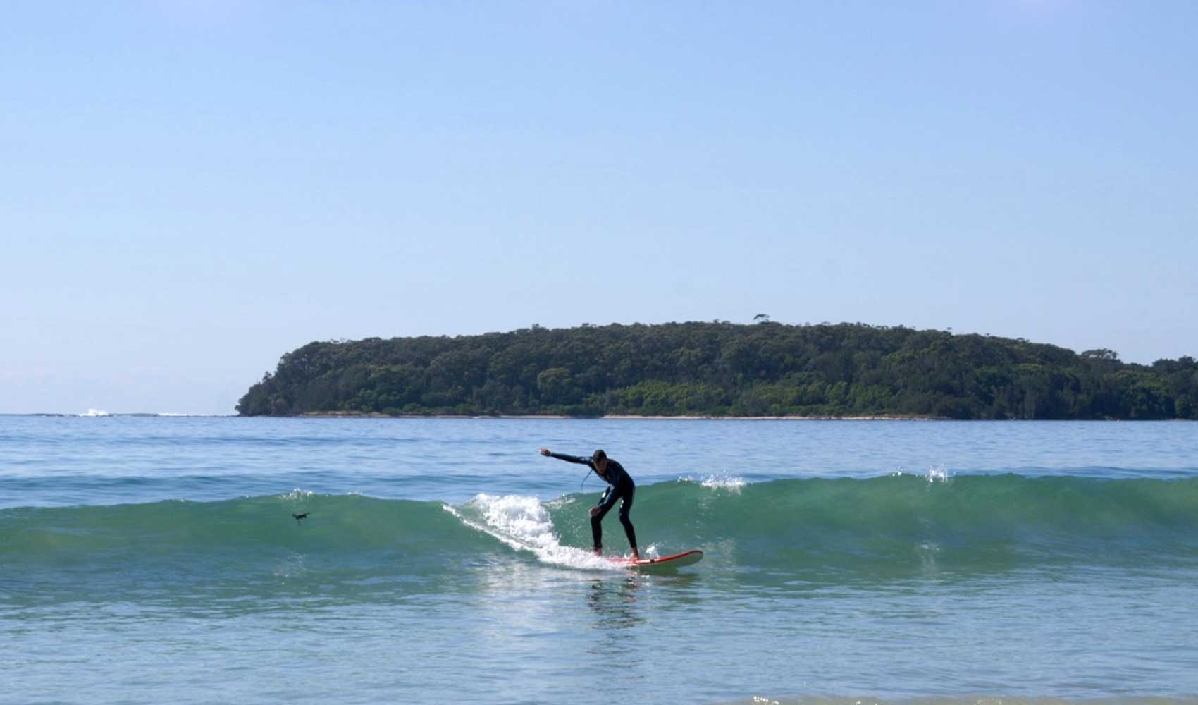 Surfing at Broulee NSW