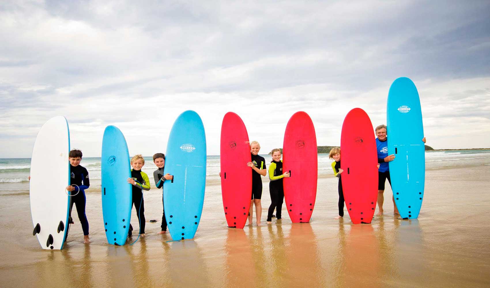 Surfing Lessons at Broulee, South Coast NSW