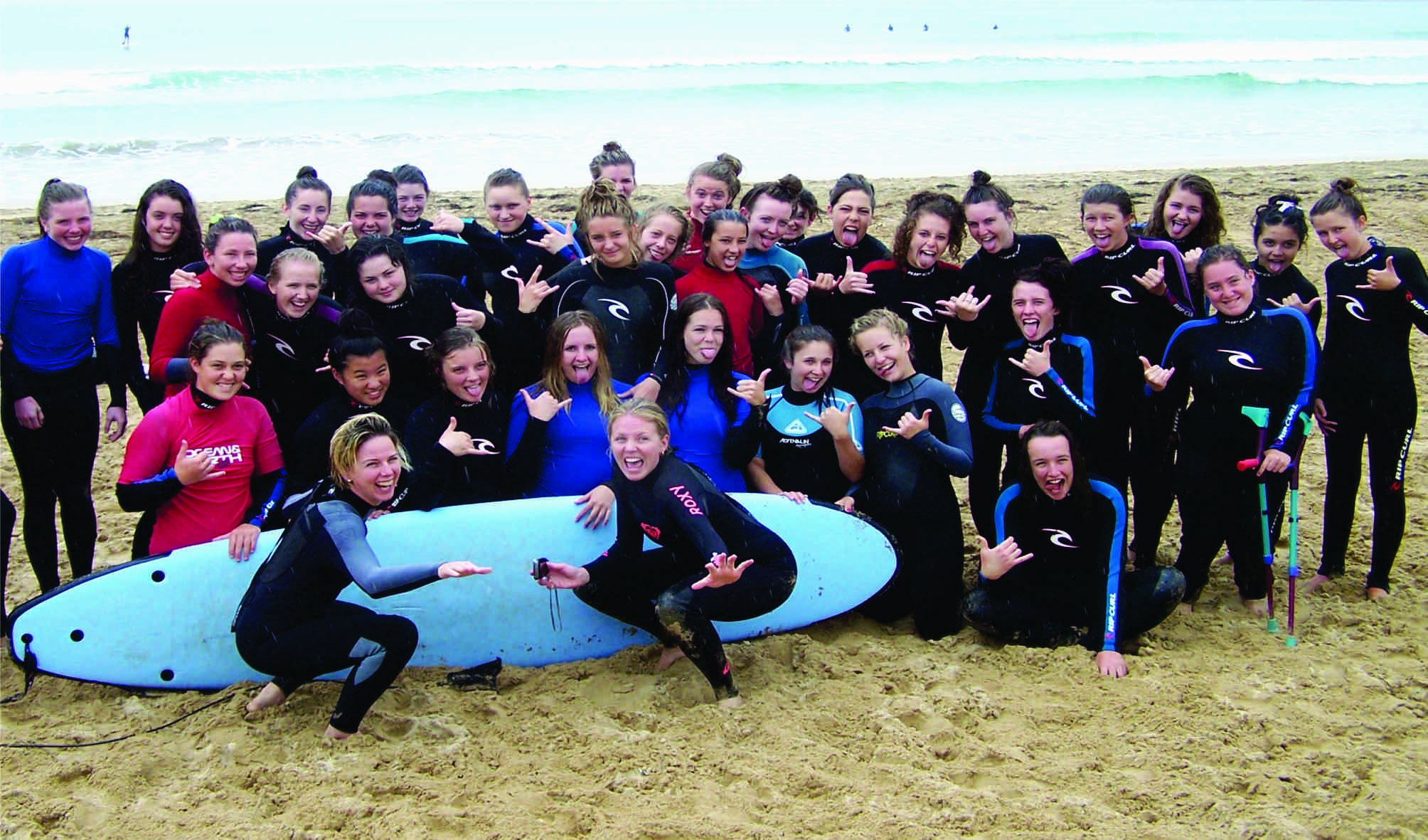learn to surf on your school camp
